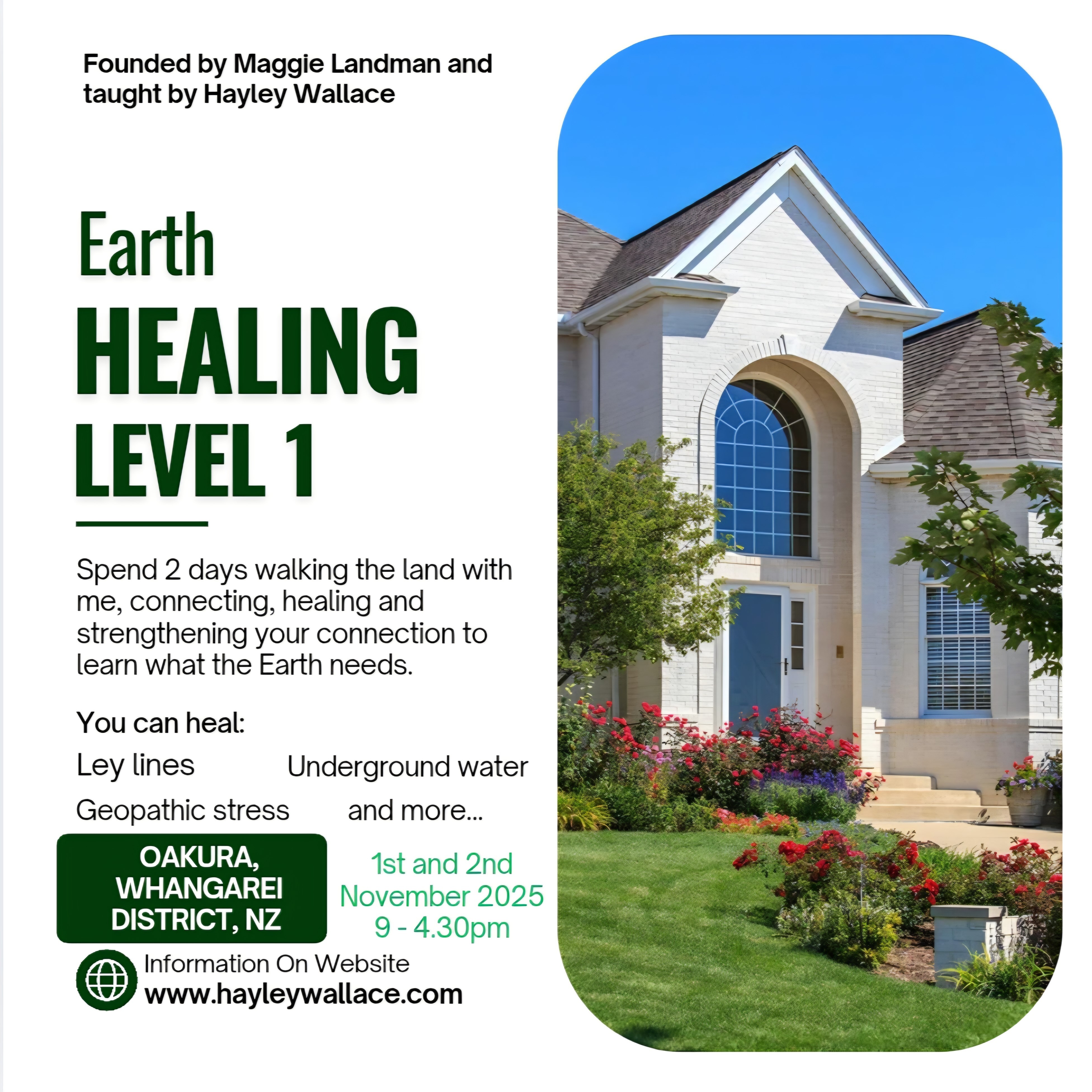 Earth Healing Level 1 - Oakura, Northland, NZ