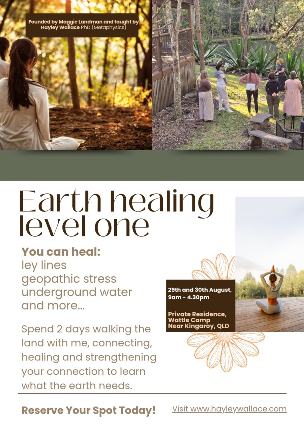 Earth Healing Level 1 - Wattle Camp